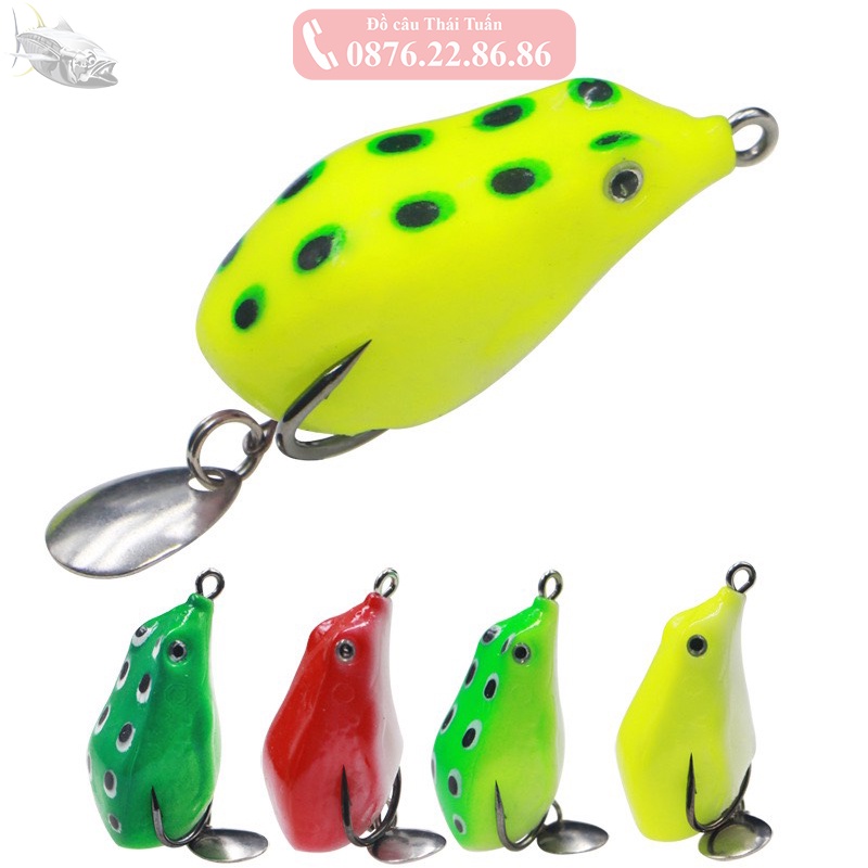 Mồi giả câu lure cá lóc, nhái hơi Tini Frog giá rẻ siêu nhạy