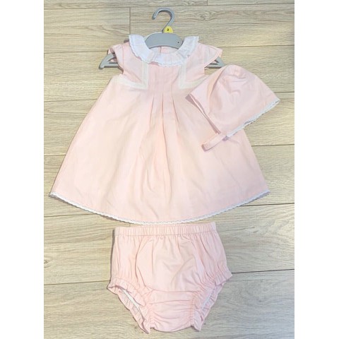 Set bé gái J&J Váy + Chip + Nón bonnet