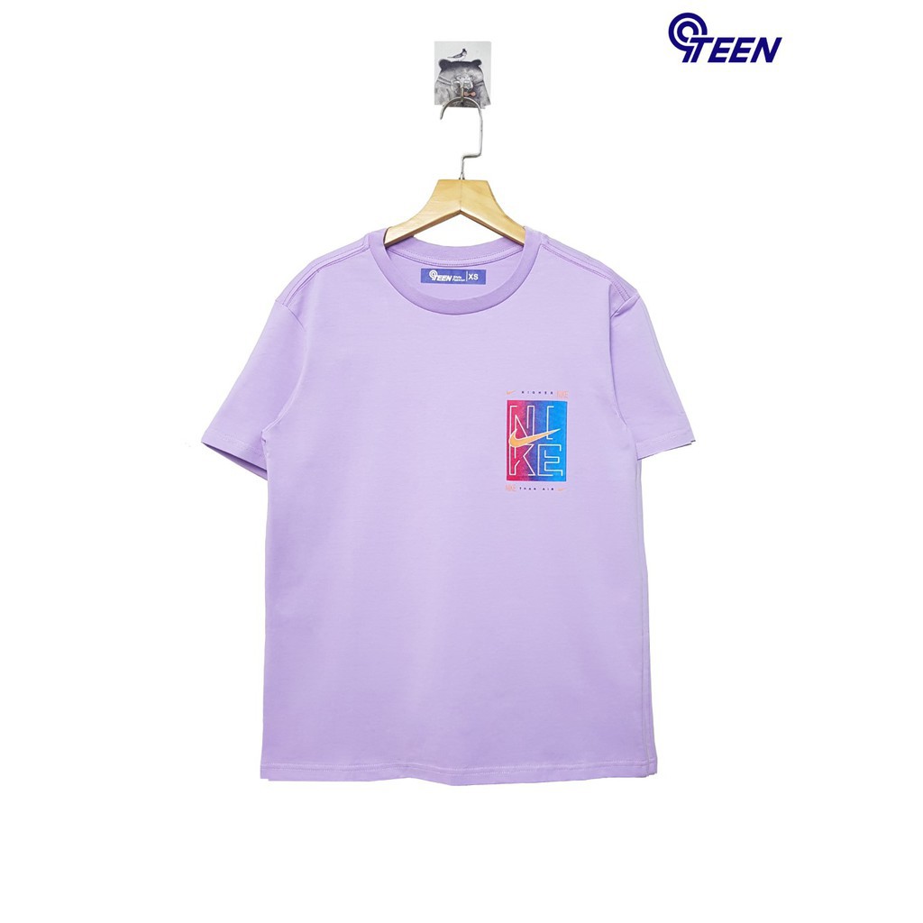 XA0125-A3 - Áo bé trai, cộc tay, chất cotton, màu tím, in chữ, size SX-XL - Hàng Made In Vietnam