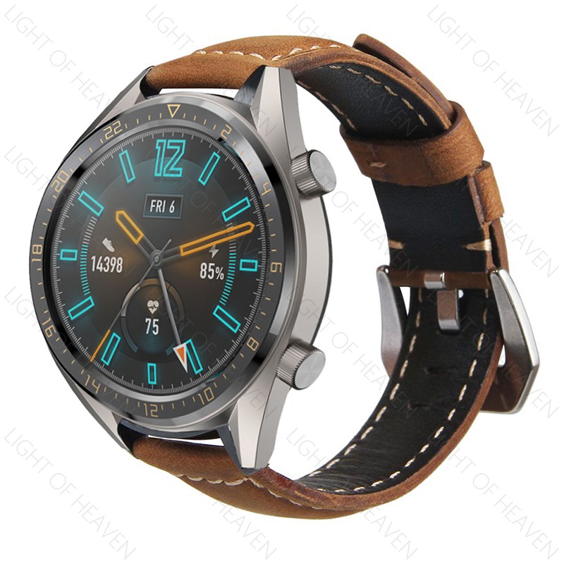 Dây Da Thay Thế Cho Đồng Hồ Thông Minh Huawei Gt 2 Gt2E 46mm Honor Magic Watch 2 46mm Amazfit Gtr 47mm 42mm