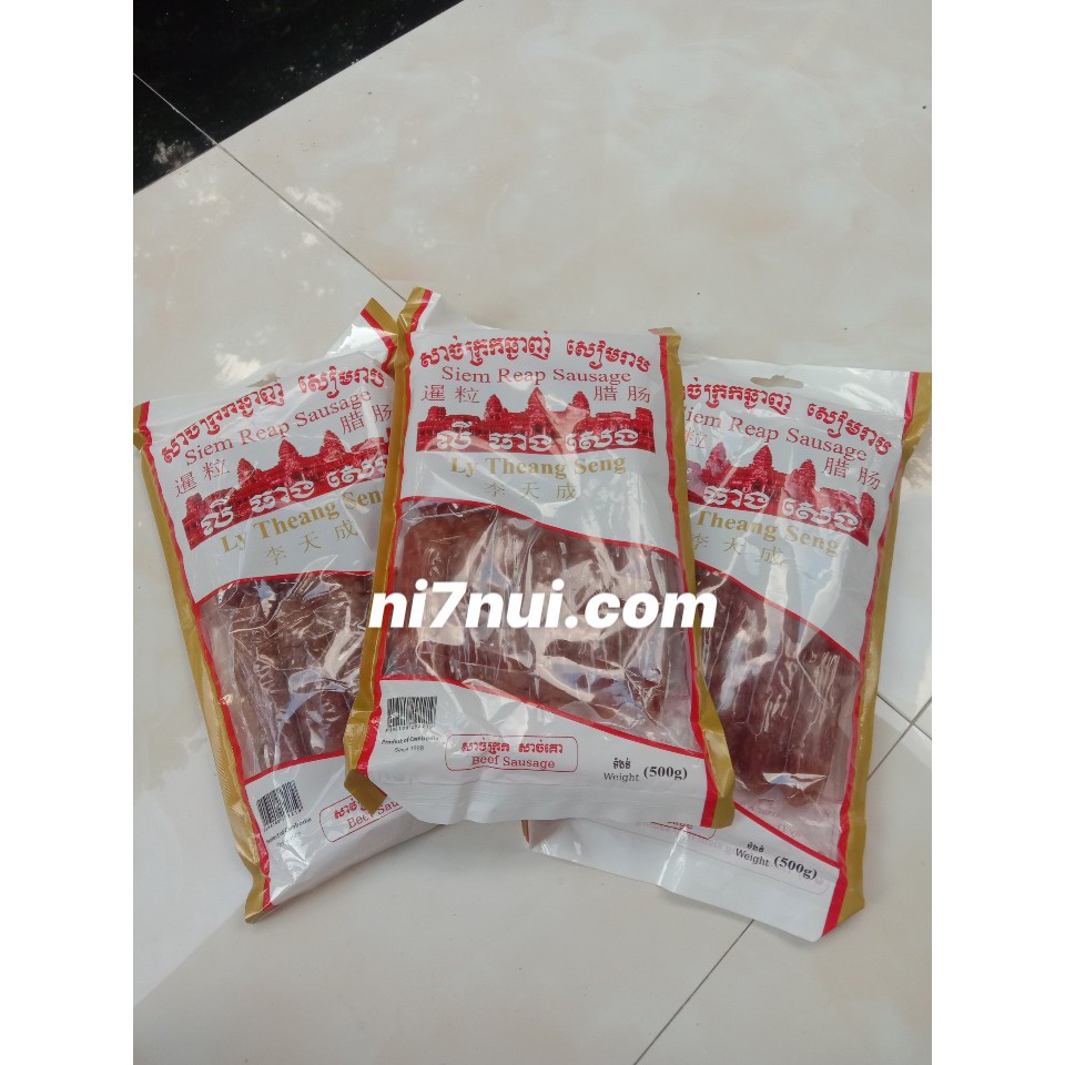 Lạp xưởng bò Siem Reap Campuchia 500g-180k