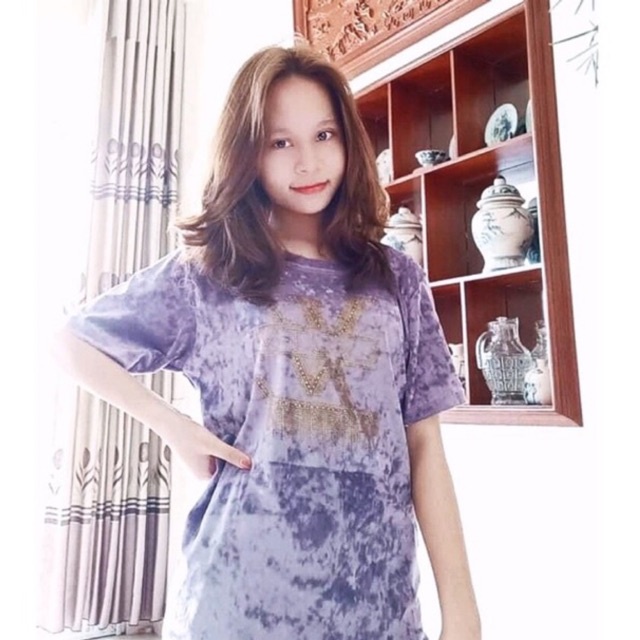Áo Nhung loang dính đá cao cấp(hình thật)