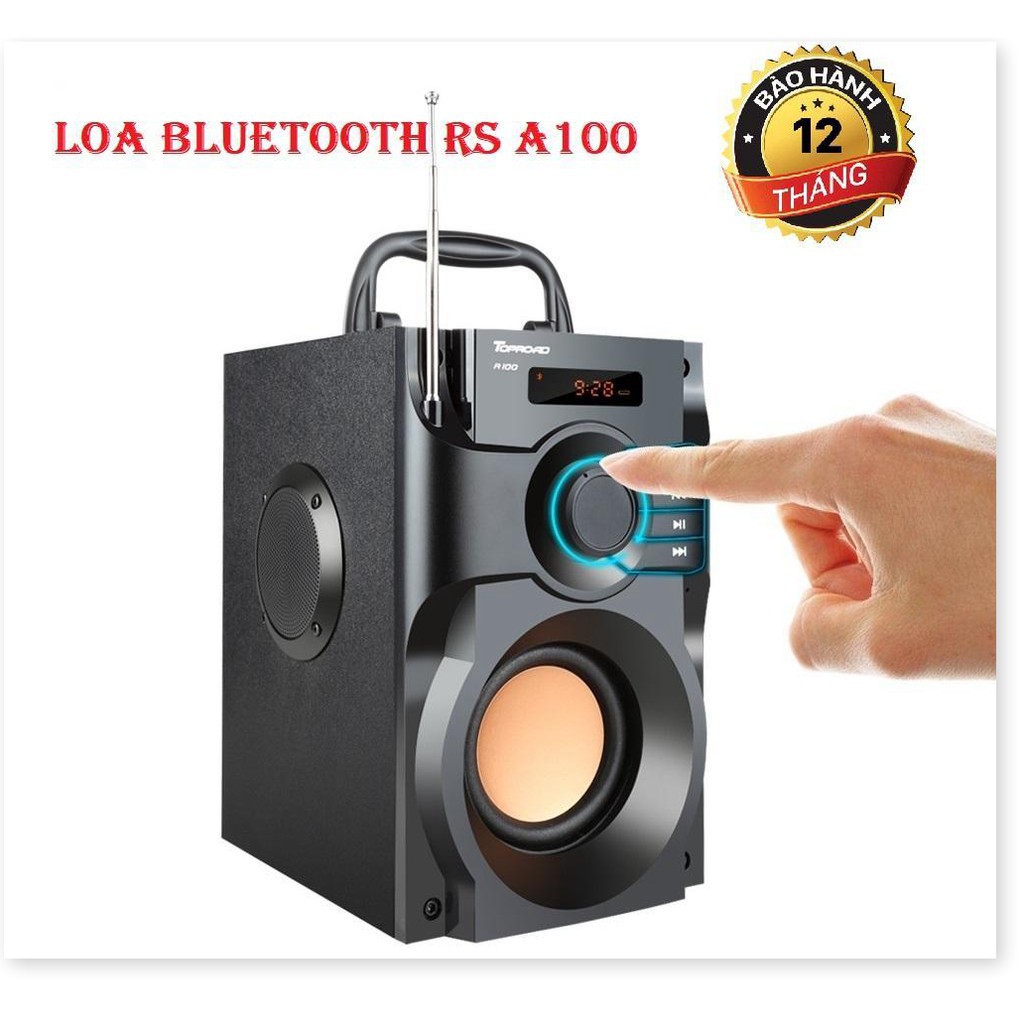 (Mẫu mới 2019 GIÁ SẬP SÀN ) Loa Nghe nhạc Bluetooth Cao Cấp Super Bass RS - A100 (có điều khiển từ xa) [SALE LỚN]
