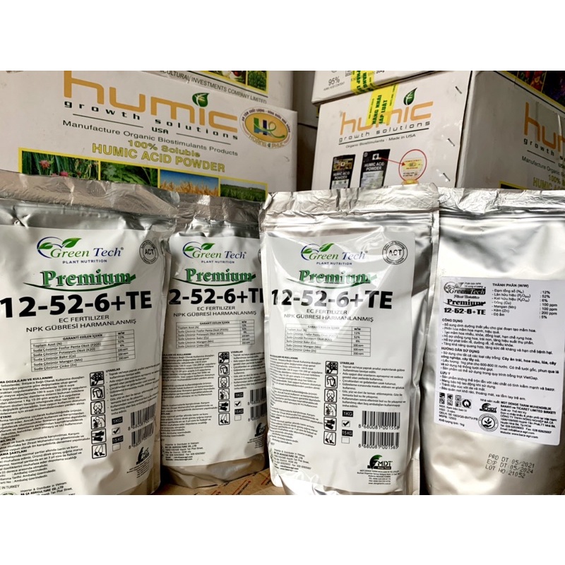 Green Tech 12-52-6+TE phân bón NPK bổ sung vi lượng.