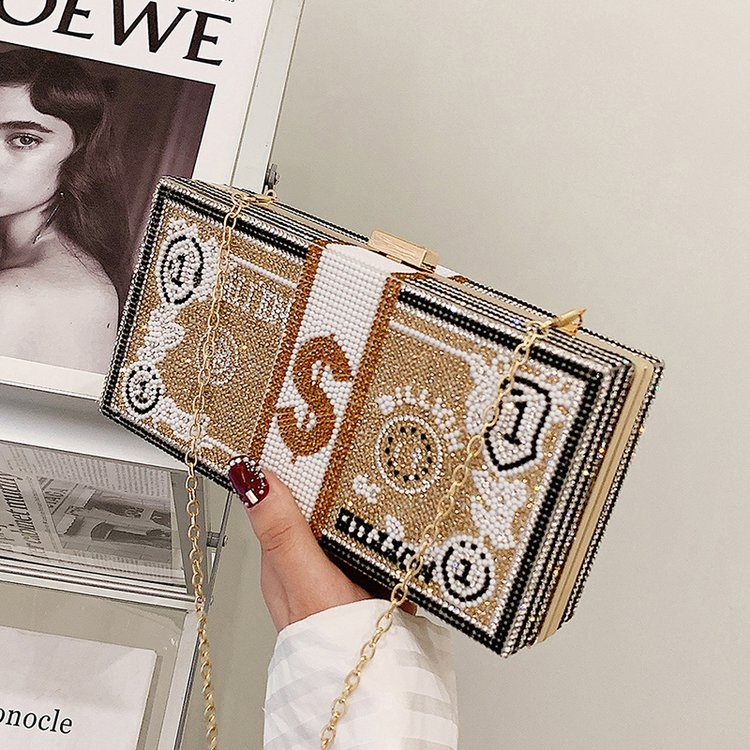 Túi Đeo Chéo Hình Quả Đào Đính Đá Thời Trang Cho Nữ