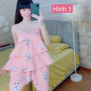 Đồ bộ mặc nhà đùi tầng đẹp- mát- giá mềm