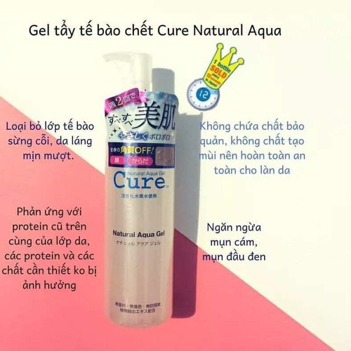 Tẩy Da Chết Cure Natural Aqua Gel Nhật Bản 250ml