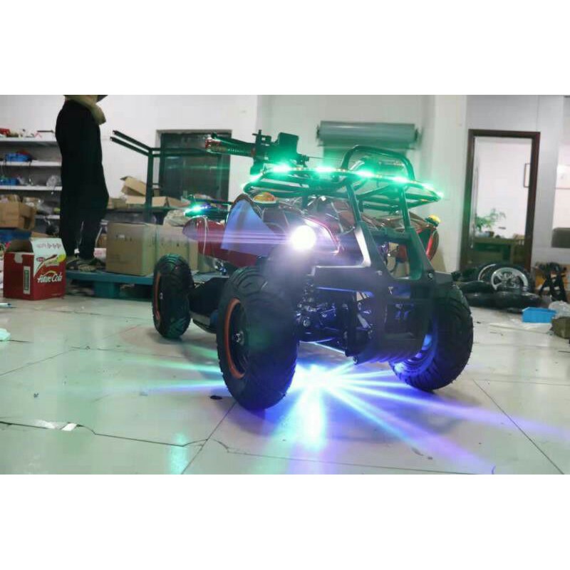 Xe ATV mini động cơ 2 thì 50cc/ xe địa hình 4 bánh/ LED 7 màu