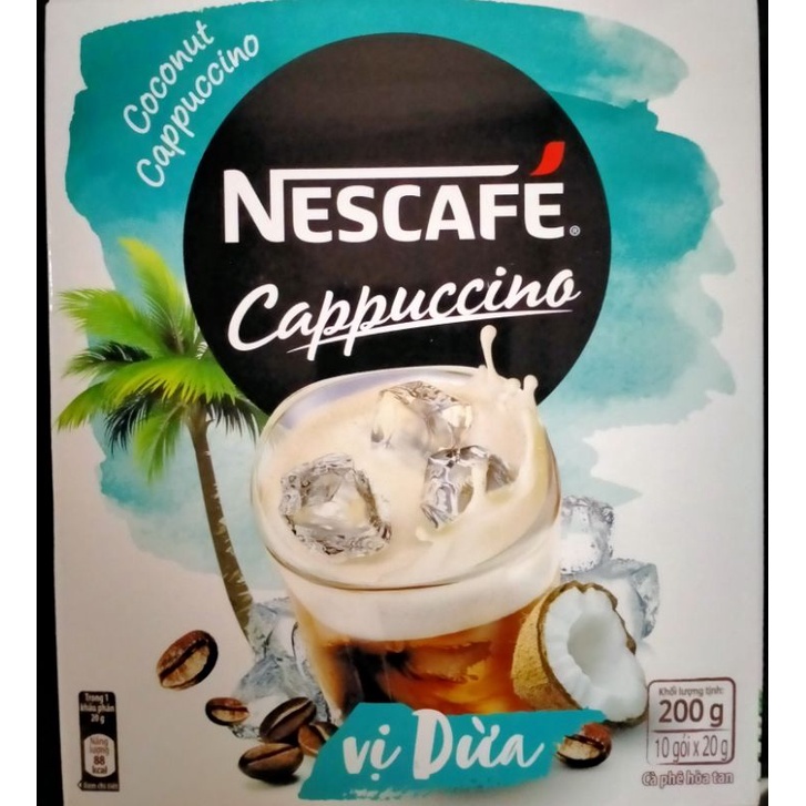 Cà Phê Hòa Tan Nescafe Latte Vị Sô Cô La (Hộp 10 Góix24g)/Cappuccino Vị Caramel, Vị Dừa (Hộp 10 Góix20g) | BigBuy360 - bigbuy360.vn