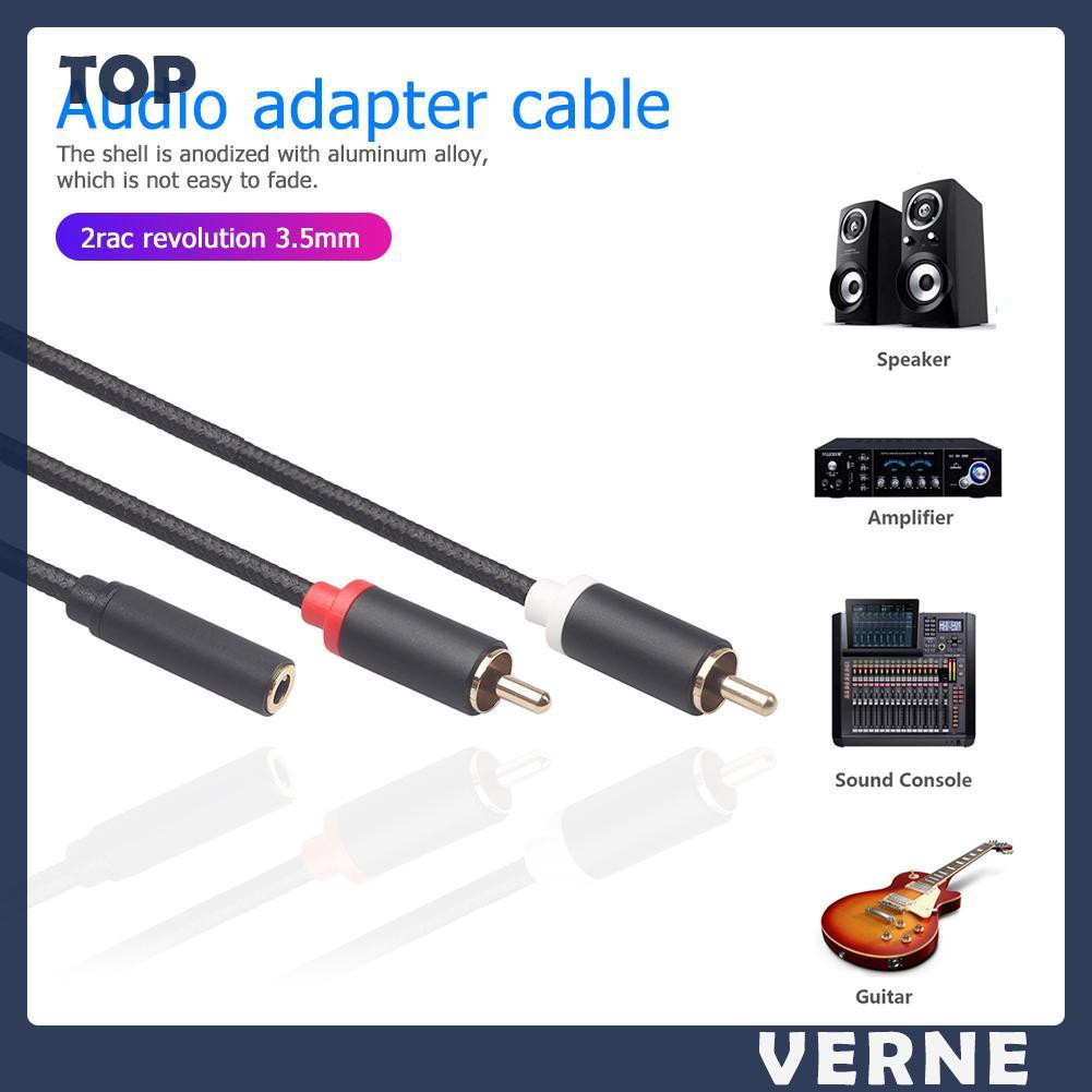 Cáp Chuyển Đổi Âm Thanh Từ Verne 0.4m Rca 2 Rca Male Sang Female 3.5mm