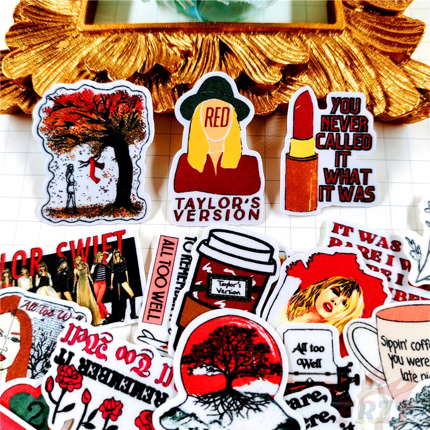 ★★★ Taylor Swift. Miếng Dán Mini Q-1 Trang Trí Sổ Tay Xinh Xắn ★★★ Set 48 Miếng Dán Trang Trí Album Thời Trang DIY