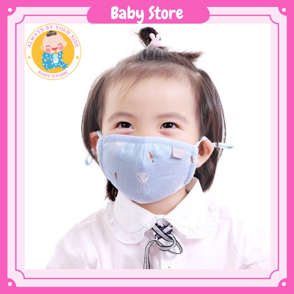 Khẩu Trang Xô Xuất Nhật 5 Lớp , Điều Chỉnh Dây Đeo ( 0-4 tuổi )