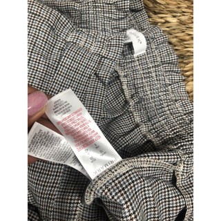 Quần tây lưng thun caro Primark