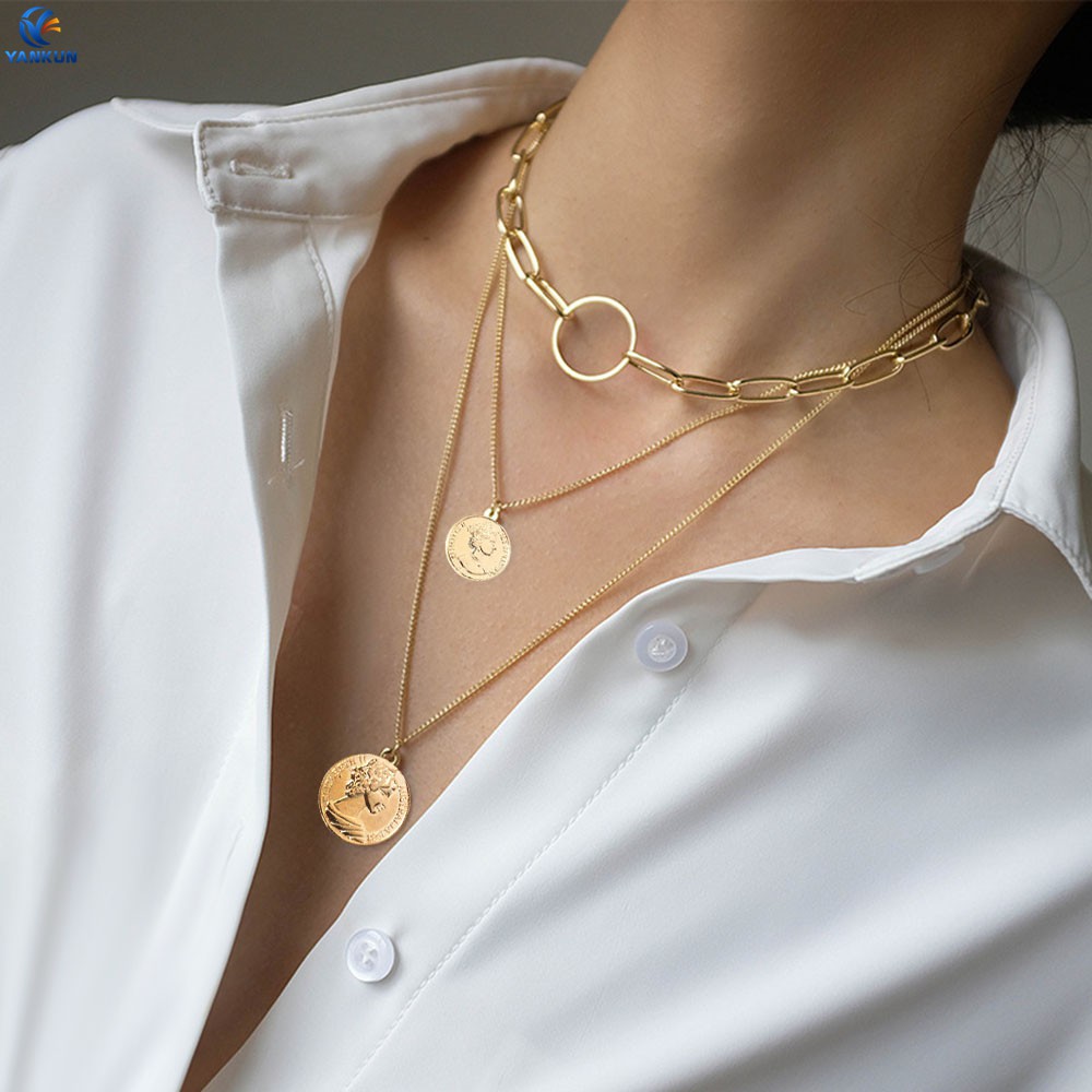 vòng cổ Dài Hai Lớp Thời Trang Dành Cho Nữ