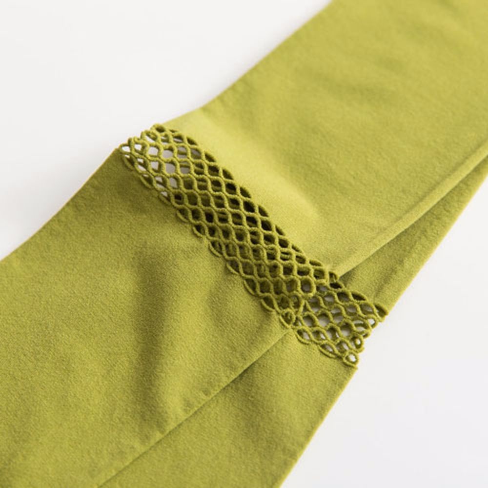 Vớ cotton cổ cao co giãn màu trơn dễ thương thoải mái cho nữ VANES1