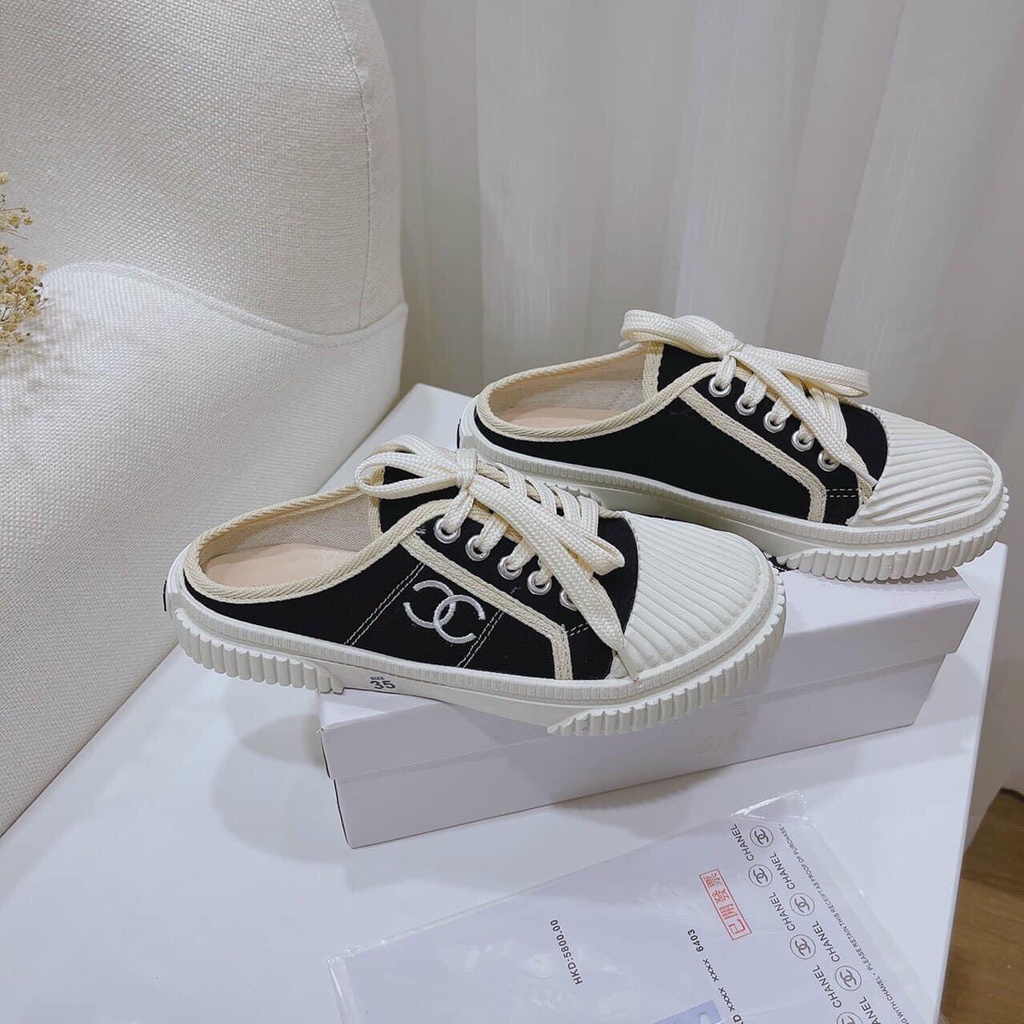 Giày sục chanel xuất dư đi siêu êm chân dễ phối đồ