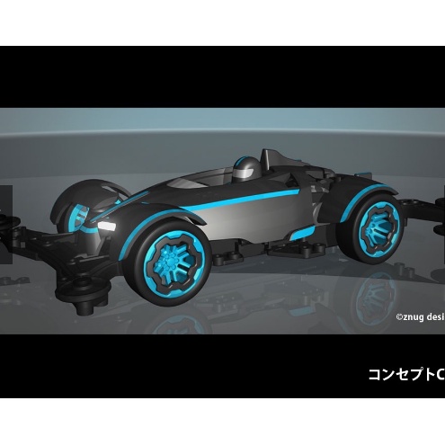 Mô hình xe đua lắp ráp chạy bằng pin Mini 4WD ELEGLITTER (VZ CHASSIS)18100 TAMIYA