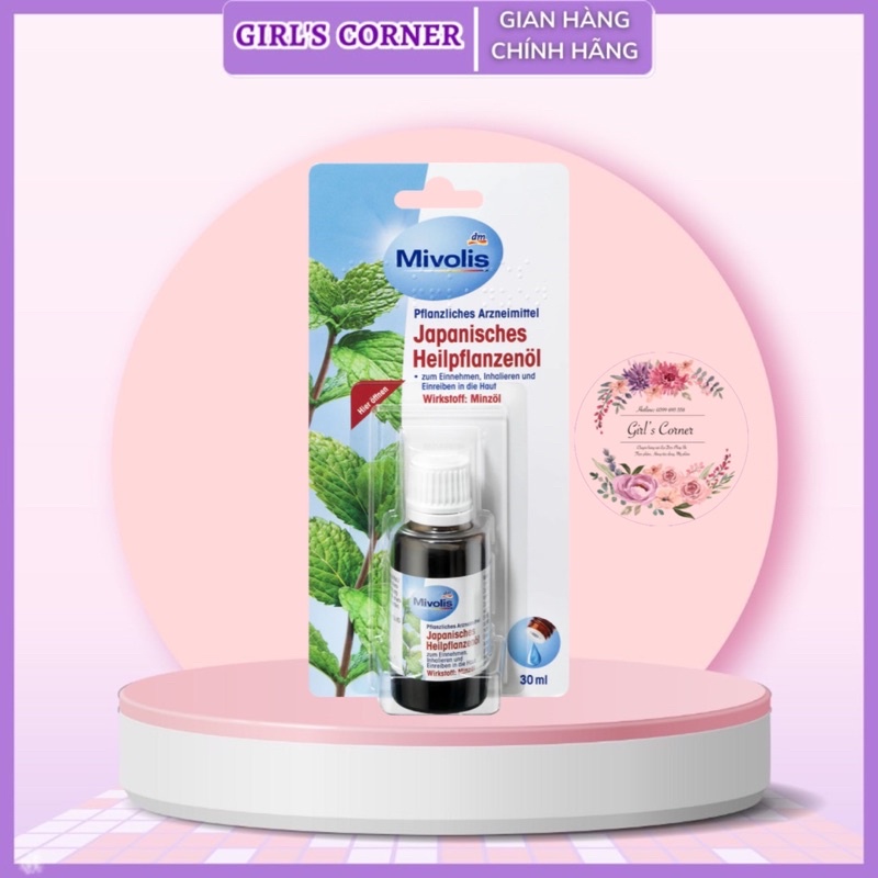 Tinh Dầu Bạc Hà Mivolis Japanisches Heilpflanzenol 30 ml NỘI ĐỊA ĐỨC [Date mới nhất]
