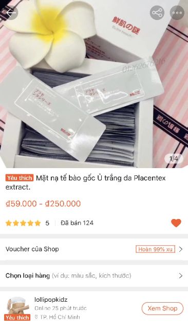 Mặt nạ Ủ trắng da nhau thai cừu Placentex extract. | BigBuy360 - bigbuy360.vn