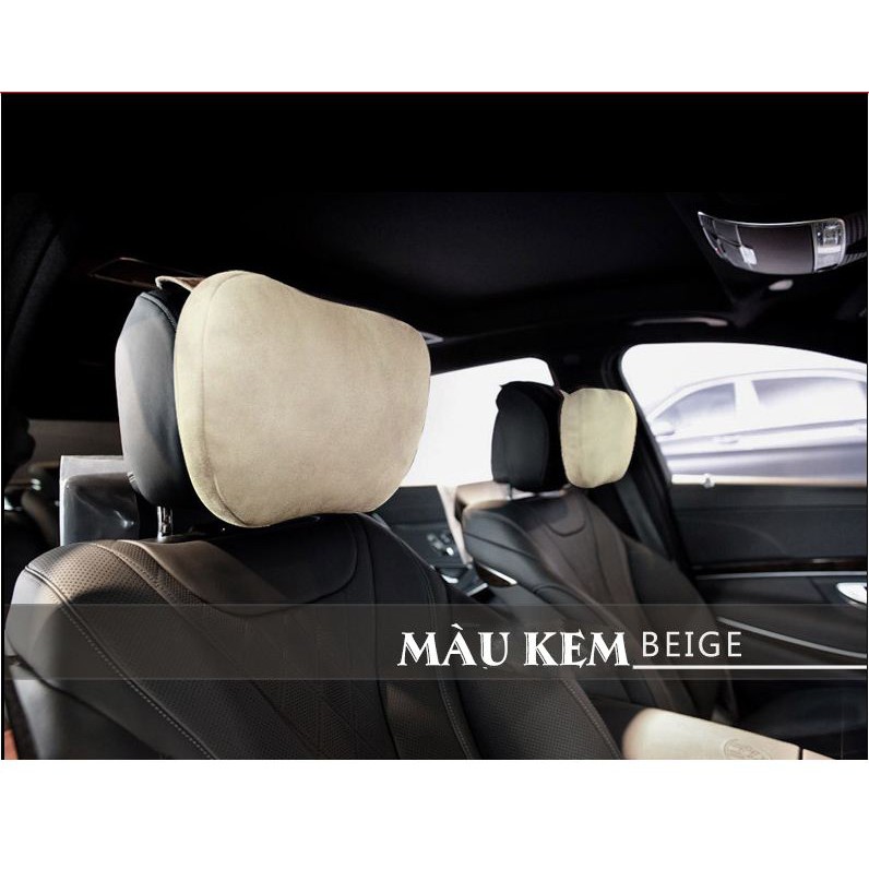 Gối tựa đầu  tựa cổ kiểu dáng Maybach da lộn mềm mịn siêu êm