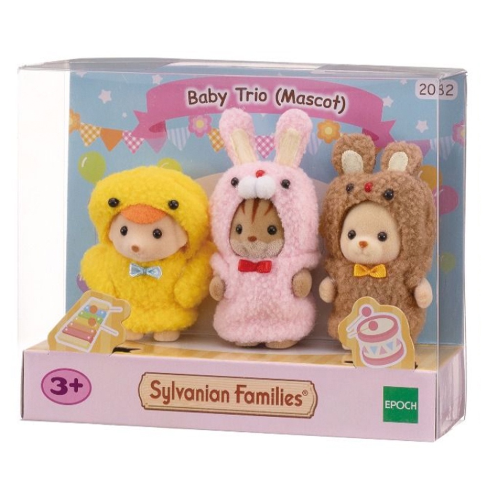 Đồ Chơi Sylvanian Families Bộ 3 Em Bé Siêu Đáng Yêu Trong Trang Phục Hóa Trang Baby Trio Cuties Mascot