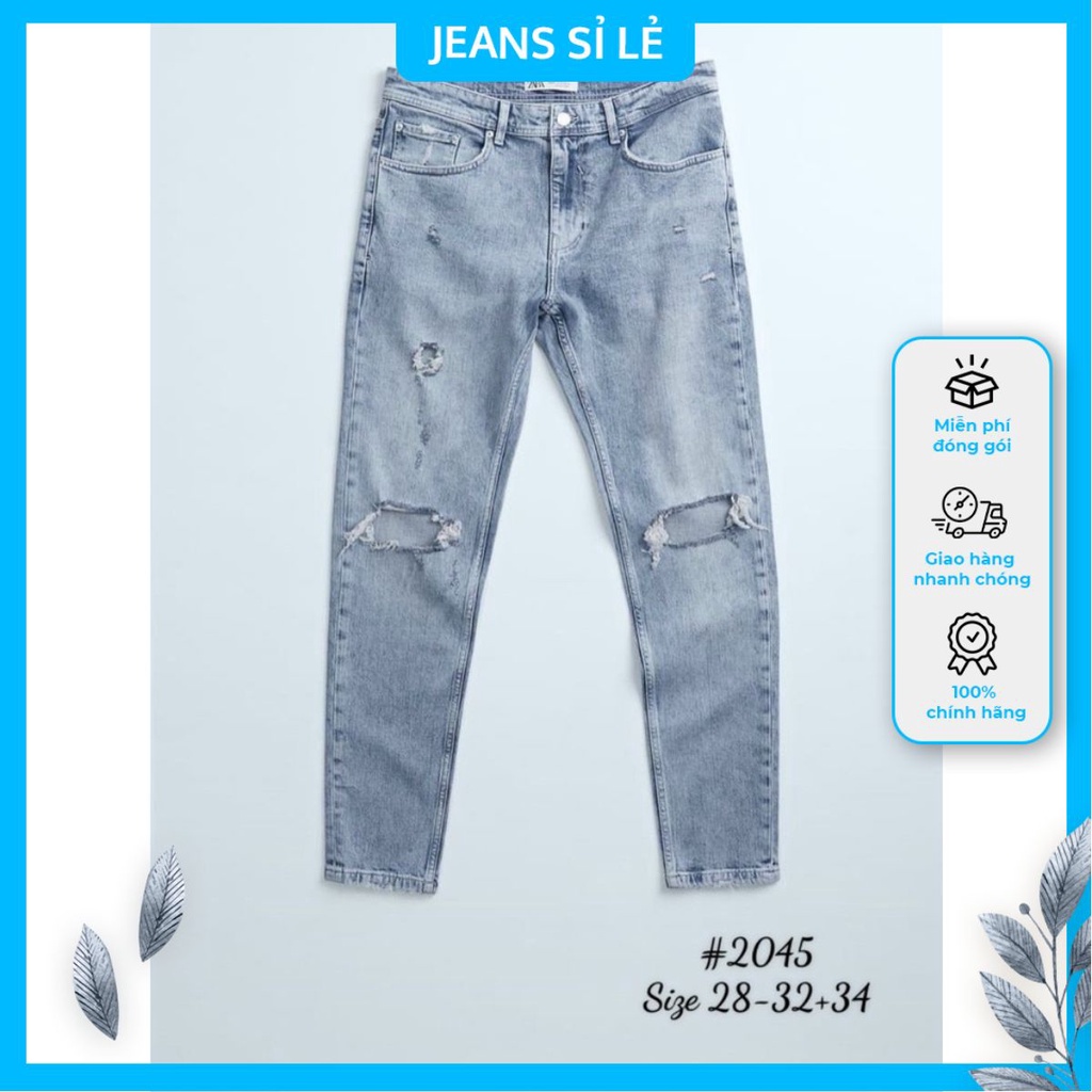 quần jean nam rách gối mẫu mới hốt 9640