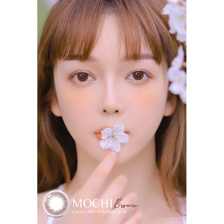 [NHẬP SRDEC130 GIẢM 20K] Lens màu nâu Mochi(Cận 0-6, có độ cận 0.5 & 0.75) - Kính áp tròng (GDia 13.8) - Đeo 8h/NGÀY