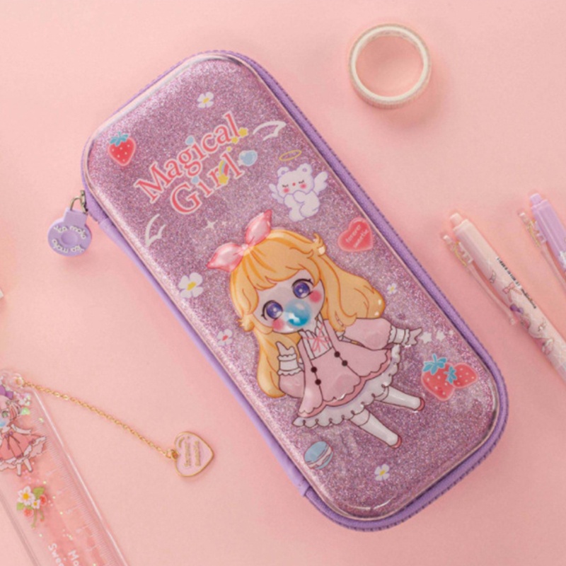 Túi Đựng Bút Họa Tiết Phi Hành Gia Dập Nổi 3D Dễ Thương Dành Cho Học Sinh