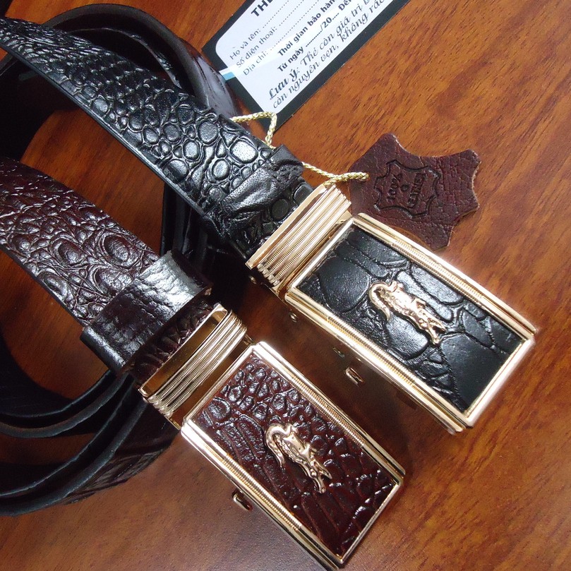 Thắt Lưng Nam 2019 Da Bò 100% Vân Cá Sấu Khóa Hợp Kim Không Rỉ ( Dây Lưng, Dây Nịt ) | BigBuy360 - bigbuy360.vn