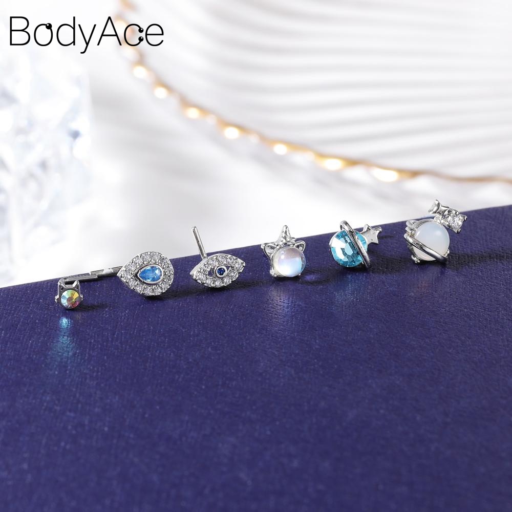 1 Khuyên Mũi Inox Hình Hoa Bướm Đính Đá Thời Trang