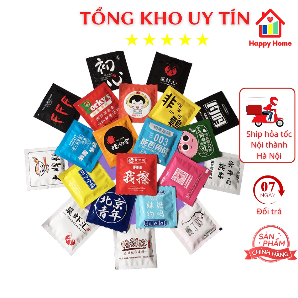 Giấy ướt, khăn ướt du lịch, dã ngoại gói vuông 1 chiếc Happy Home