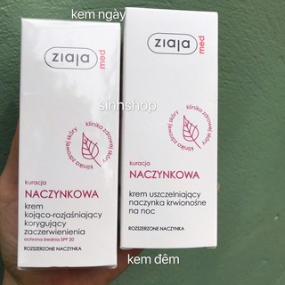 (mẫu mới) Kem ngừa da mao mạch ziaja med balan 50ml