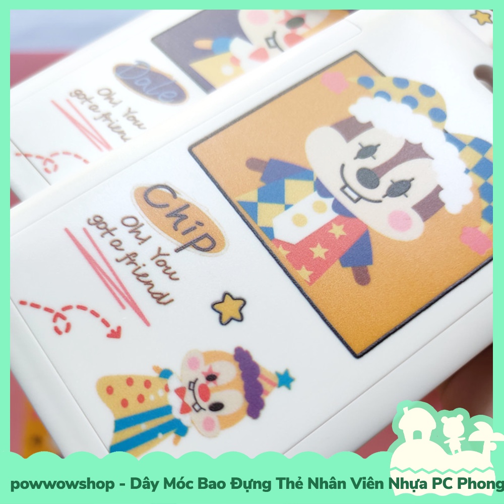 [Sẵn VN - Hỏa Tốc] Dây Móc Bao Đựng Thẻ Nhân Viên Nhựa PC Mẫu Nhân Vật Hoạt Hình Chipmunk Vui Nhộn