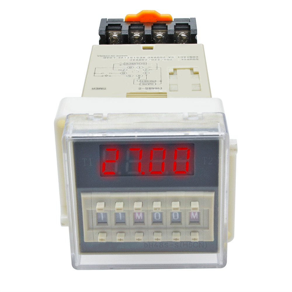 Rơ le hẹn giờ chất lượng Dh48S-S Dc 12v / Dc 24v / Ac 110v / Ac 220v 5a
