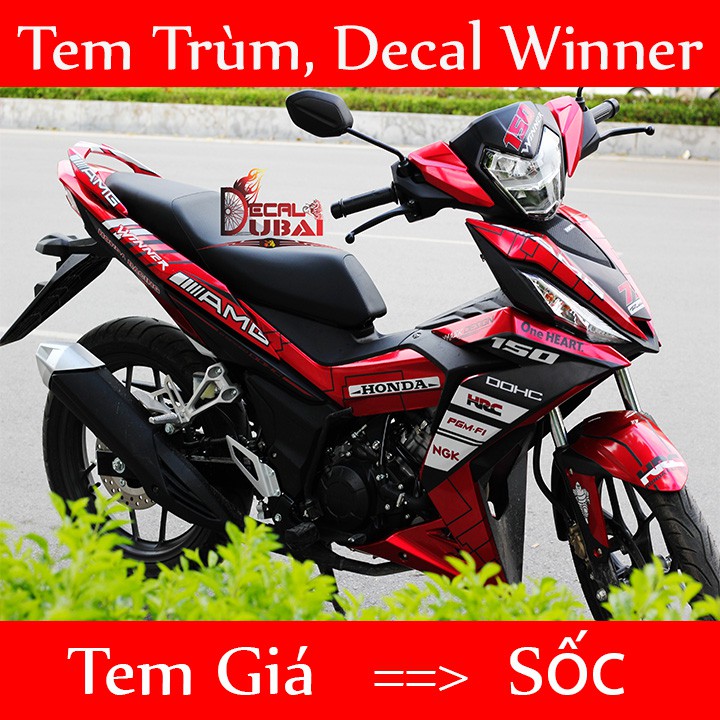 Tem Trùm Winner 150 AMG 79 Đen nhám Hồng( mẫu mới )