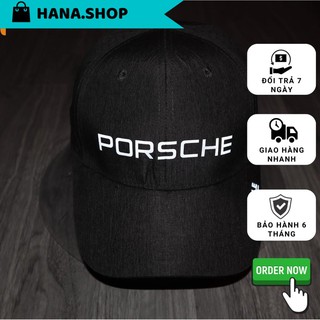 Mũ lưỡi trai cao cấp-Nón phối lưới in chữ porsche phản quang phong cách màu đen  form unisex nam nữ RD-NONKET041