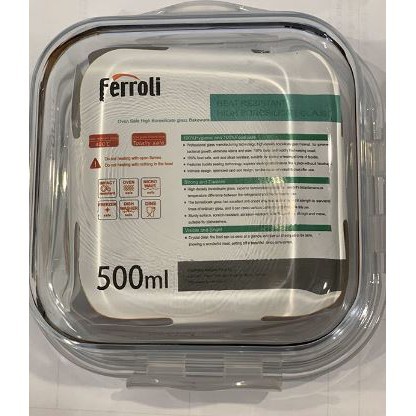 Hộp Thủy Tinh Ferroli 500ml 🔰 Cam Kết Chất Lượng 🔰 Hộp Đựng Thức Ăn Rapido | BigBuy360 - bigbuy360.vn