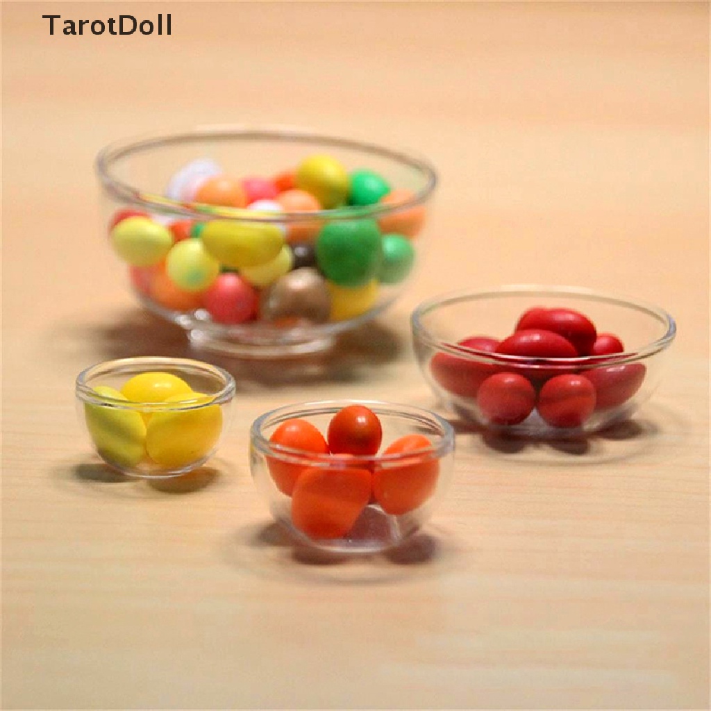 Bát Thủy Tinh Mini Đựng Salad Trái Cây Tỉ Lệ 1: 12 Trang Trí Nhà Búp Bê