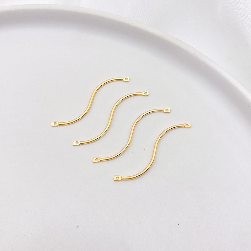 Ống Nối Bằng Đồng Mạ Vàng 14K diy Hai Đầu Dùng Làm Trang Sức Vòng Đeo Tay / Dây Chuyền