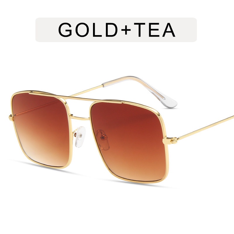 Kính Mát Gọng Vuông Lớn Phong Cách Âu Mỹ Cổ Điển Thời Trang