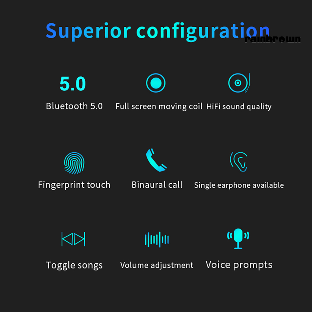 Tai Nghe Bluetooth 5.0 Âm Thanh Hay / Rej / I19