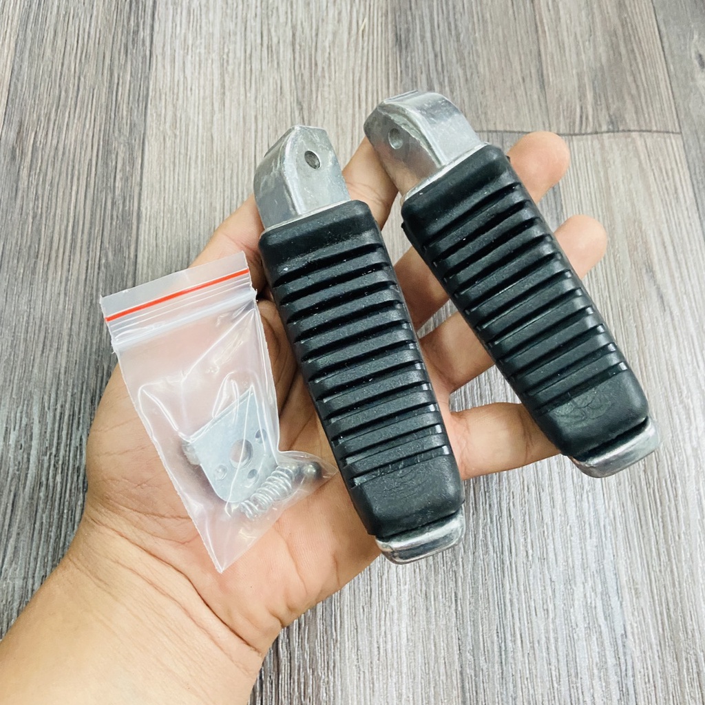 (KÈM ĐỦ PHỤ KIỆN) Cặp gác chân sau, giò đạp sau xe máy kiểu RACING sử dụng cho xe WAVE, DREAM trang trí xe siêu chất