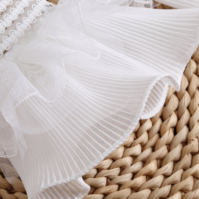 Ivy Cổ Tay Áo Loe Xếp Ly Màu Trắng Cổ Điển Có Thể Tháo Rời Trang Trí Áo Sweater