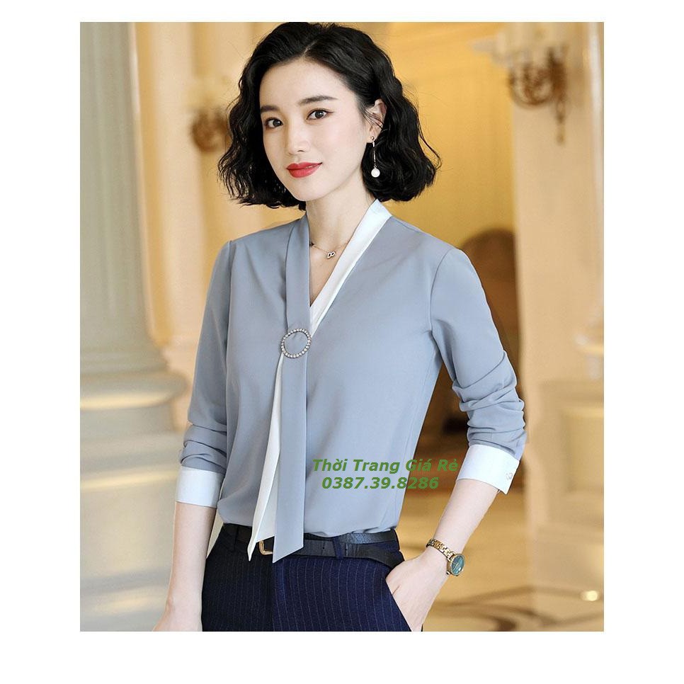 ÁO KIỂU PHỐI MÀU HOT TREND