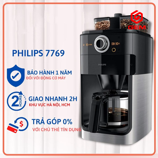 Máy pha cà phê tự động Philips HD7769 - pha cả 2 loại cà phê hạt mix và cà phê bột