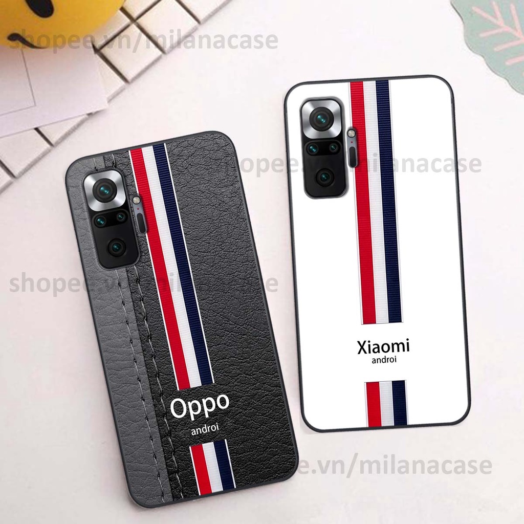 Ốp Xiaomi Redmi Note 10 / Note 10 Pro in giả da phong cách thể thao, cá tính, thời trang