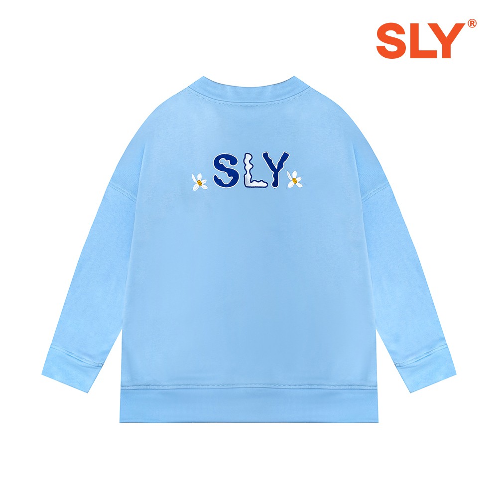 Áo Khoác Cardigan SLY Flora Vải Nỉ Chân Cua màu Xanh | BigBuy360 - bigbuy360.vn