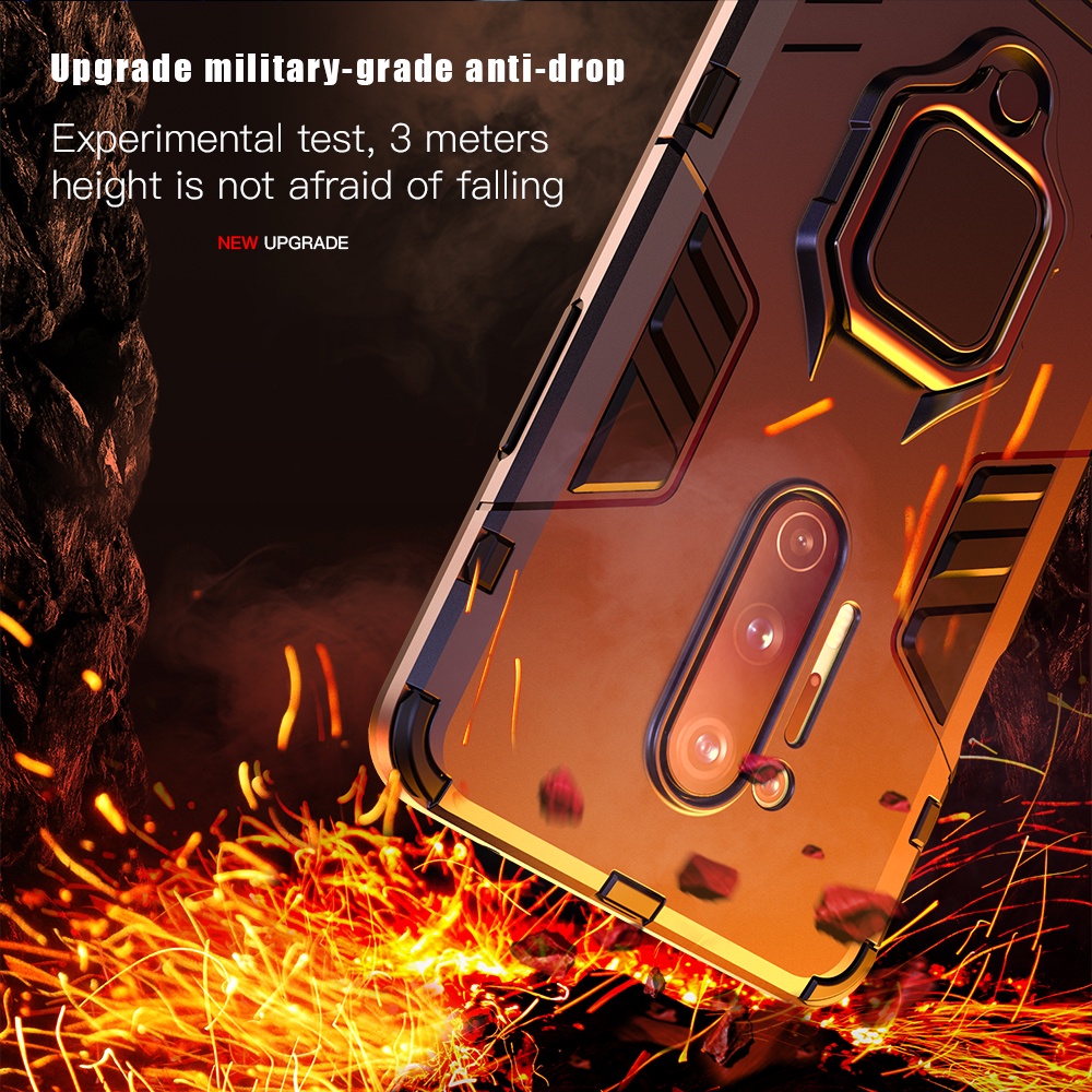 Shockproof Armor Case OnePlus 7 8 Pro 6T 7T 8T Magnetic Ring Stand Holder Back Cover