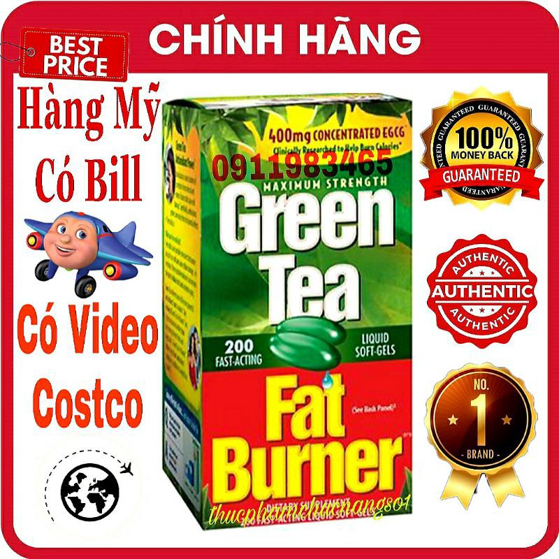 Green Tea Fat Buner Viên Uống Giảm Cân Trà Xanh Cam Kết Chính Hãng