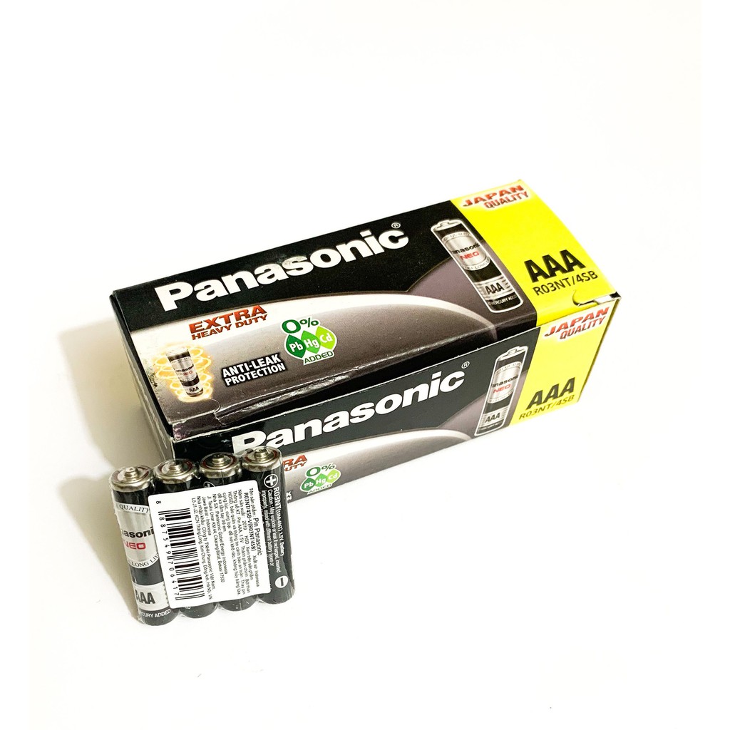 Pin Đũa AAA R03 Panasonic Neo Carbon R03NT 1.5V (1 Vỉ = 4 Viên Pin)